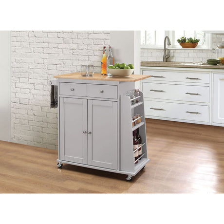 Tullarick - Kitchen Cart - Natural & Gray