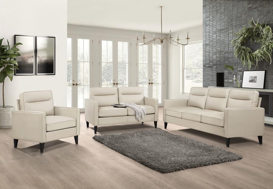 Coaster Fine Furniture Jonah - Upholstered Track Arm Sofa Set | Meri Furniture