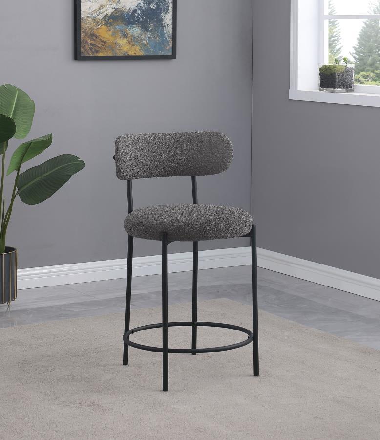 Coaster Fine Furniture Viola - Boucle Upholstered Bar Stool (Set of 2) | Meri Furniture