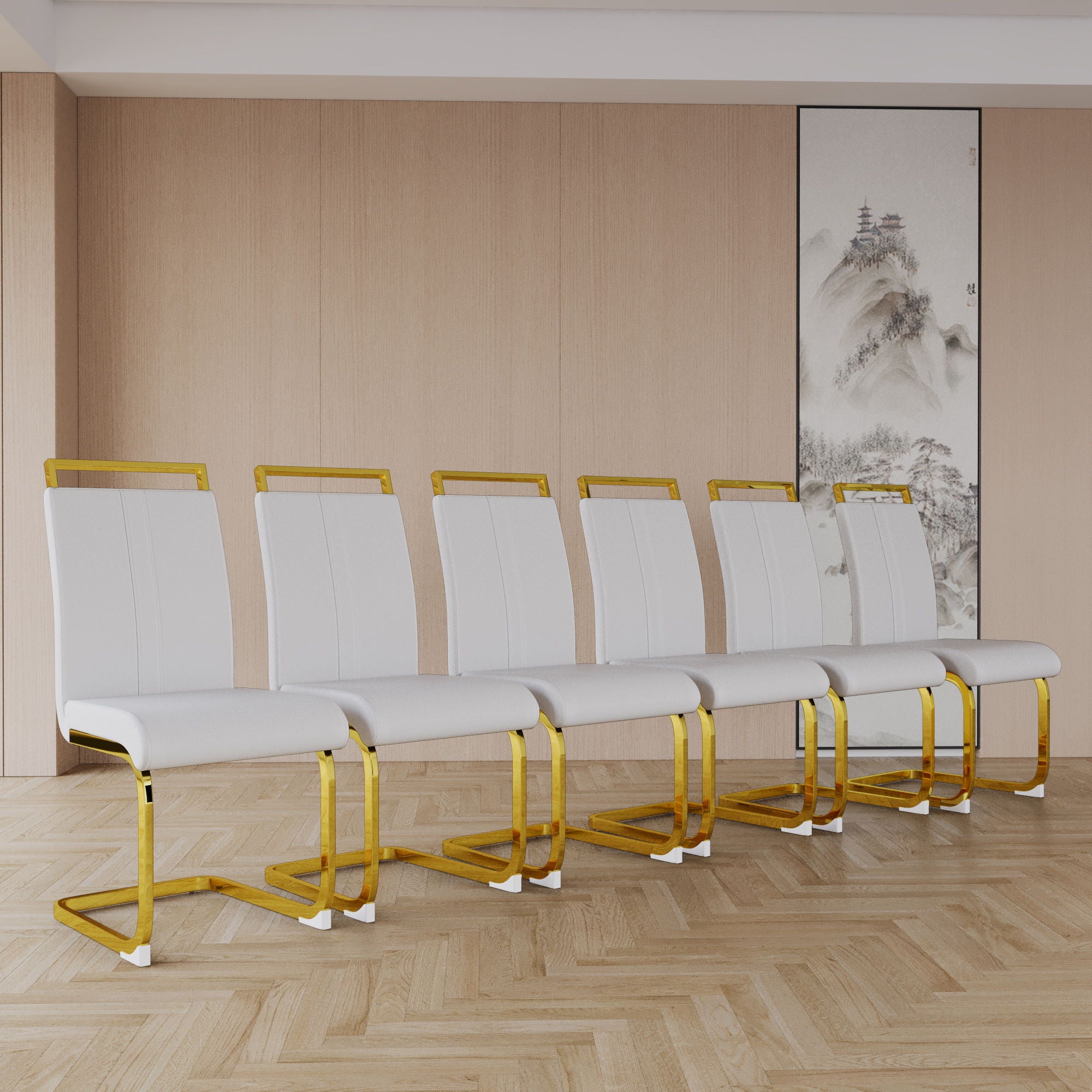 Side Dining Room Chair, Padded Seat High Back