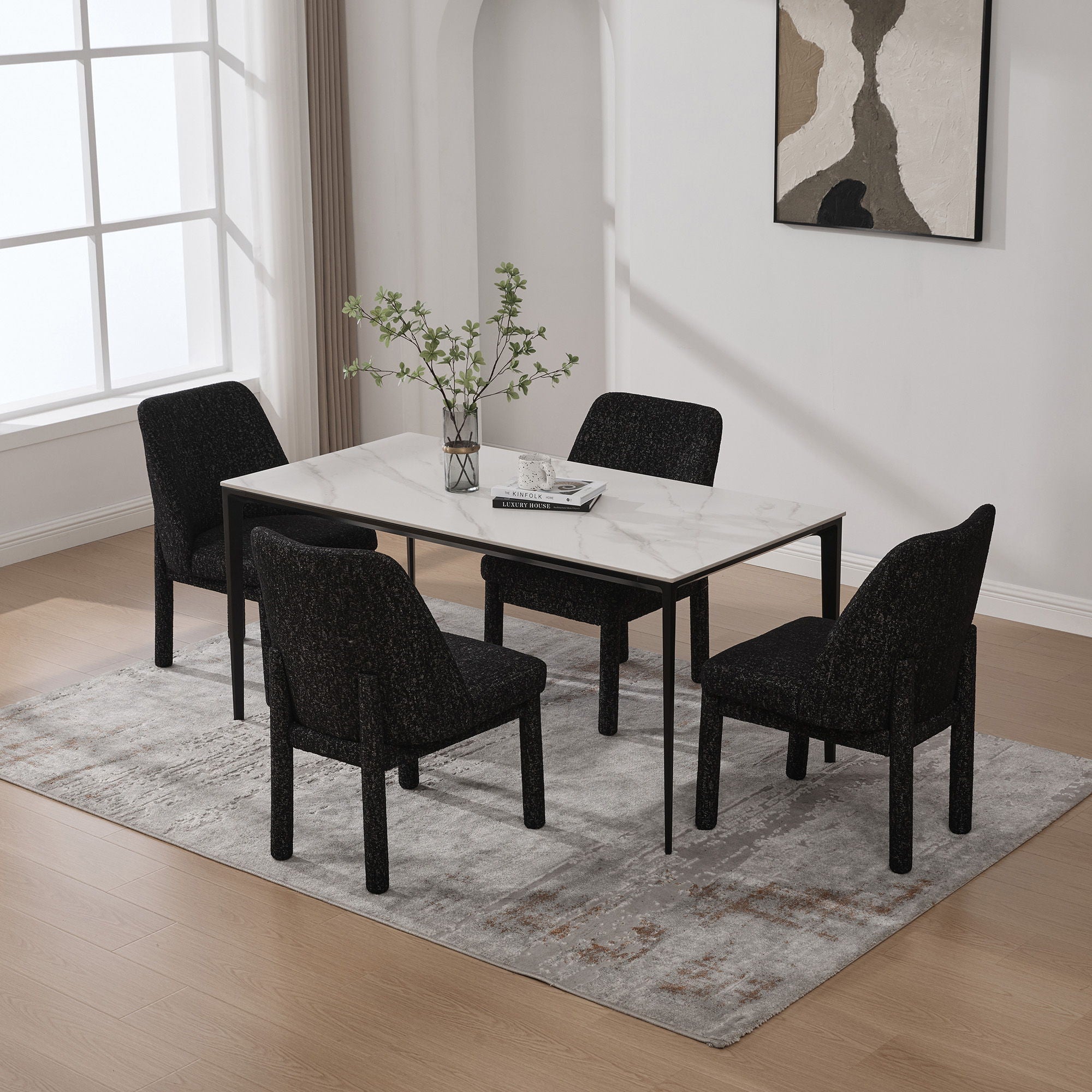 Wide Minimalist Dining Chair