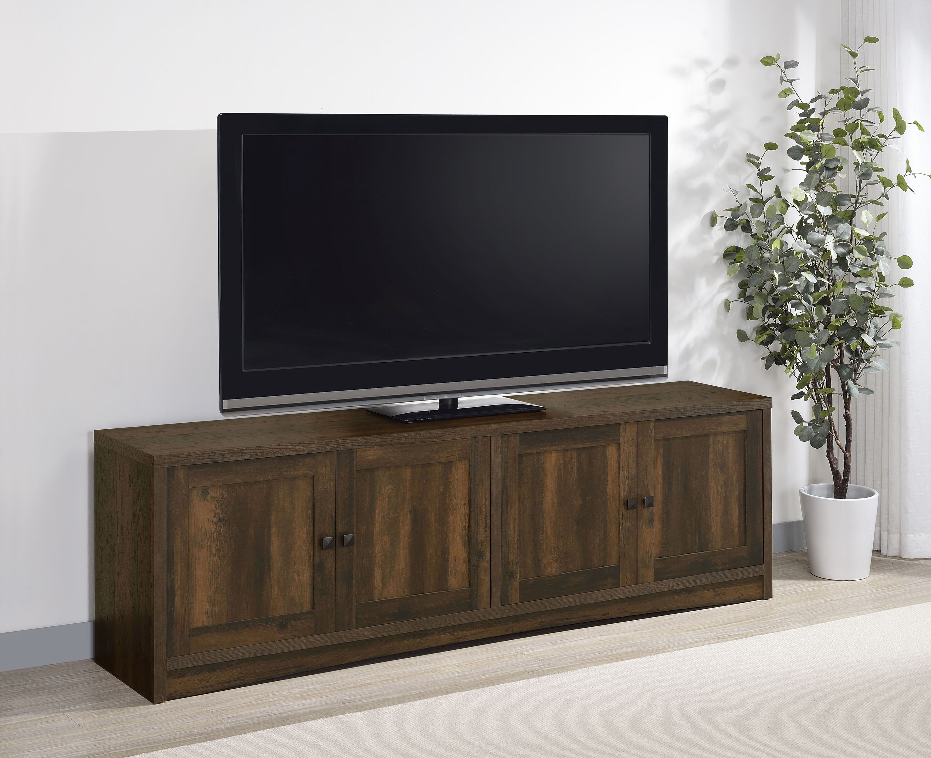 Coaster Fine Furniture Laughlin - 4 Door Engineered Wood TV Stand - Dark Pine | Meri Furniture