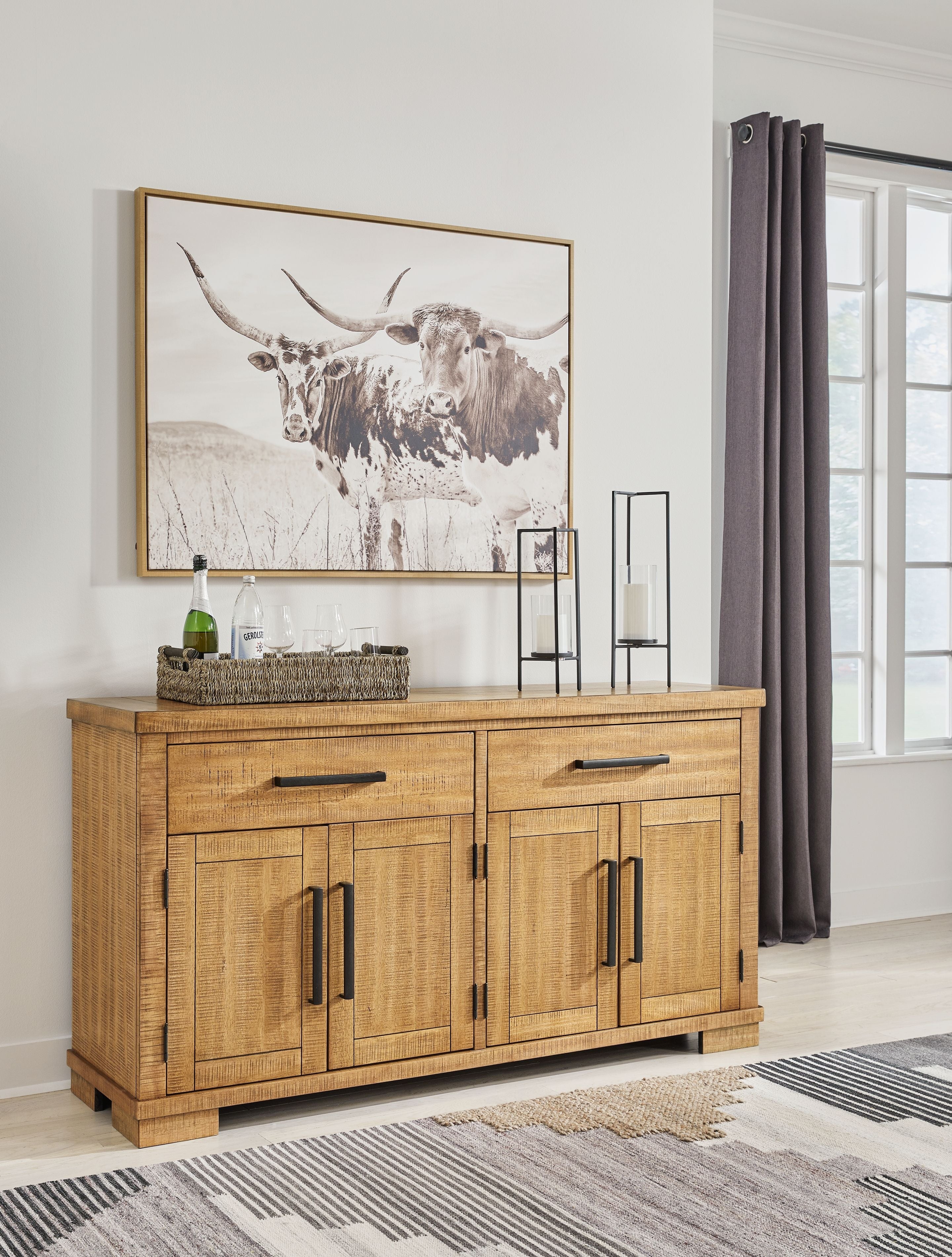 Signature Design by Ashley® Havonplane - Brown - Dining Room Server | Meri Furniture