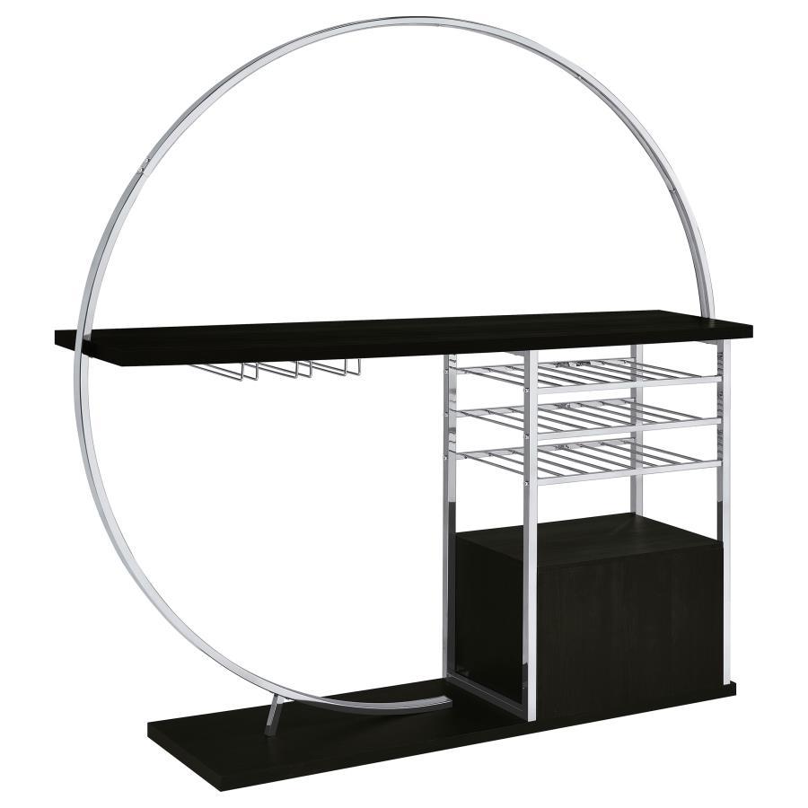 Risley - 2-Door Circular LED Home Bar With Wine Storage