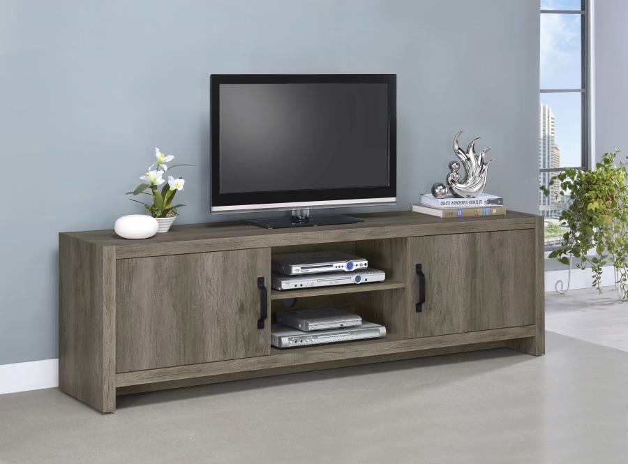 Coaster Fine Furniture Burke - 2 Door Engineered Wood TV Stand - Gray Driftwood | Meri Furniture