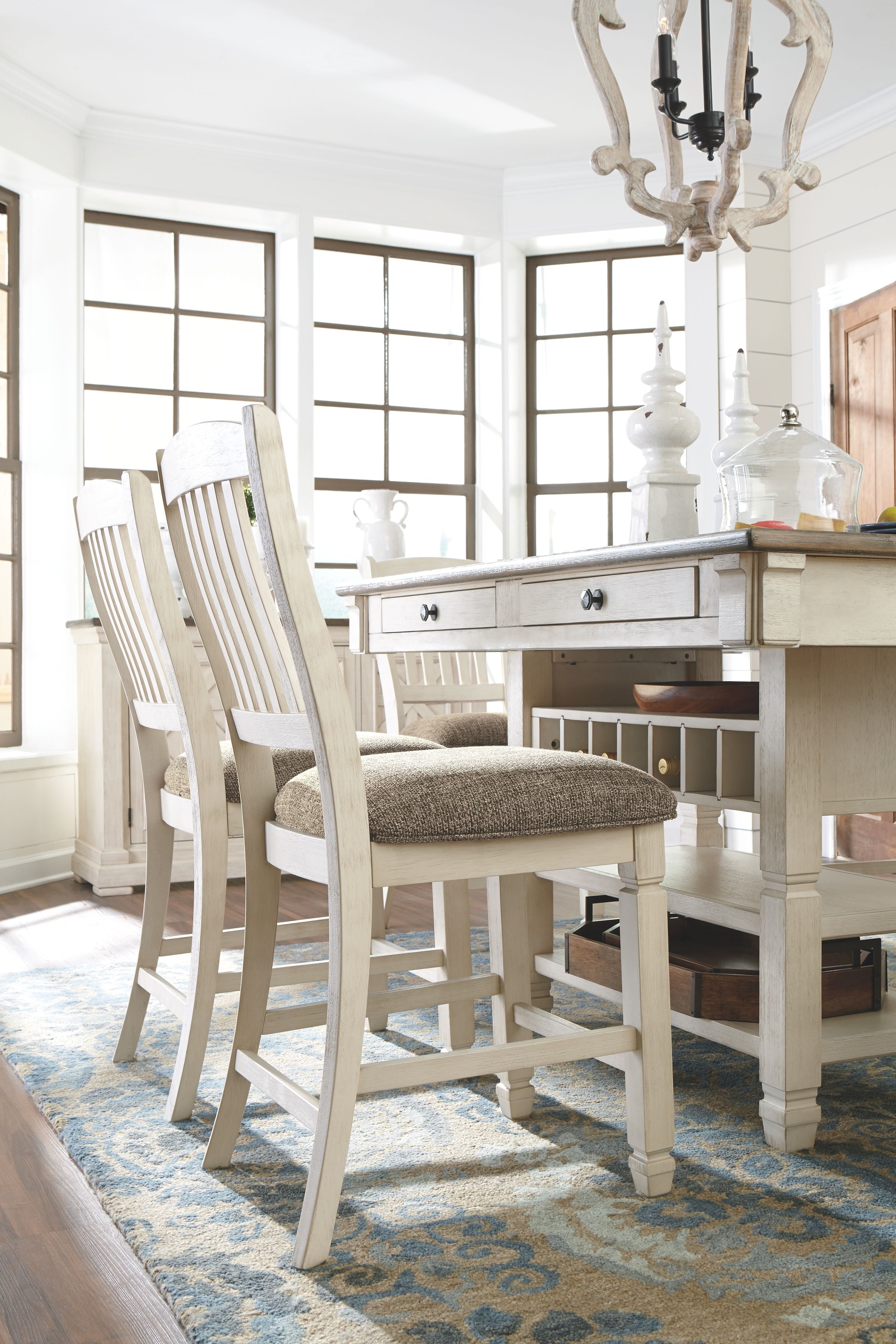 Signature Design by Ashley® Bolanburg - Rectangular Counter Table Set | Meri Furniture