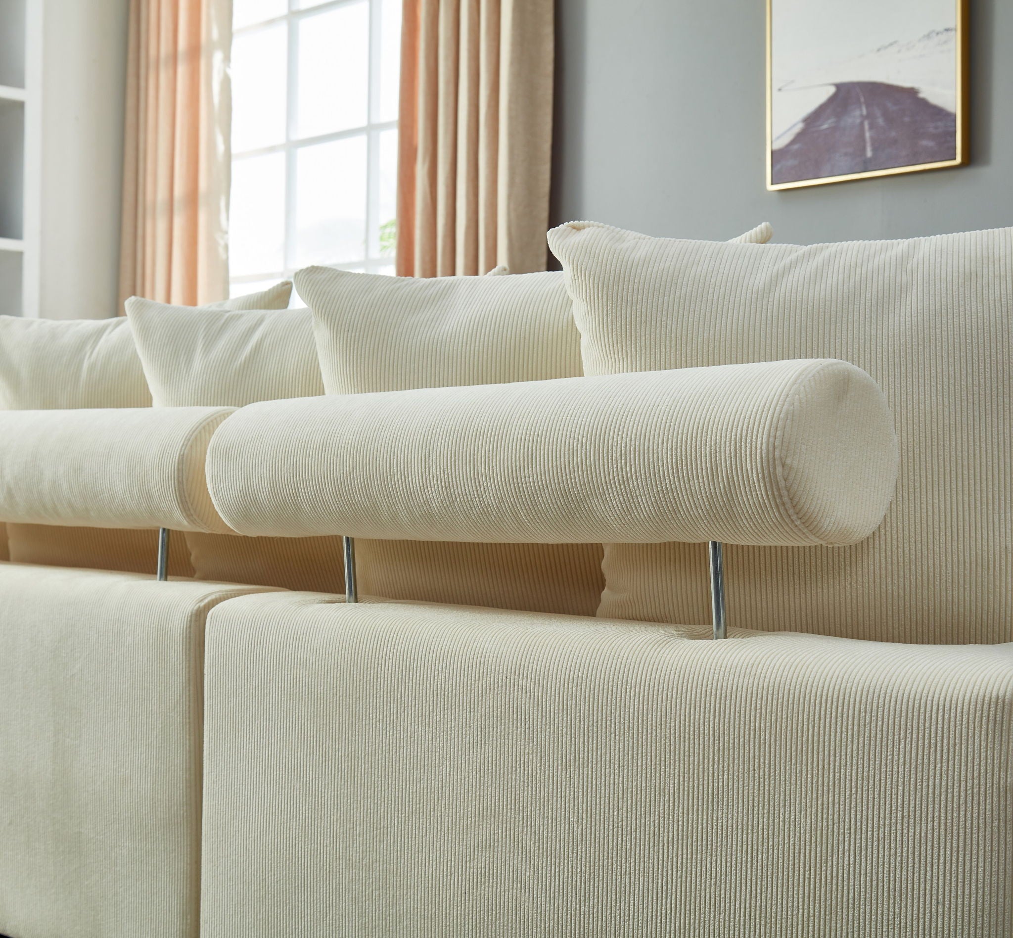 5 Seater Oversized Convertible L & U Shaped Couch