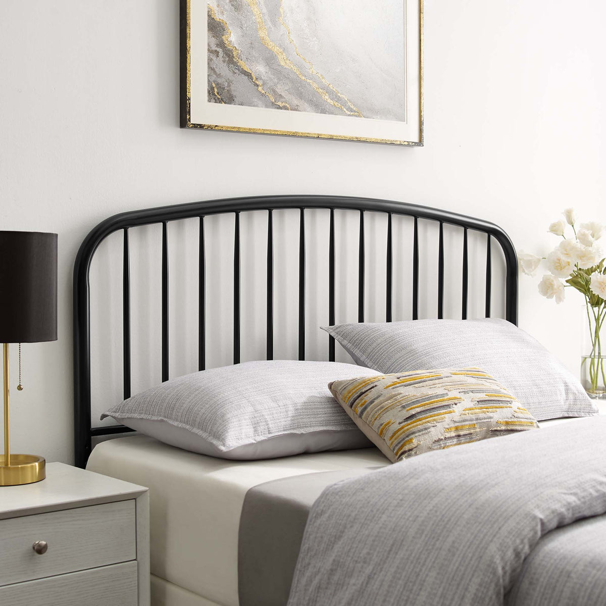 Nova Metal Twin Headboard by Modway