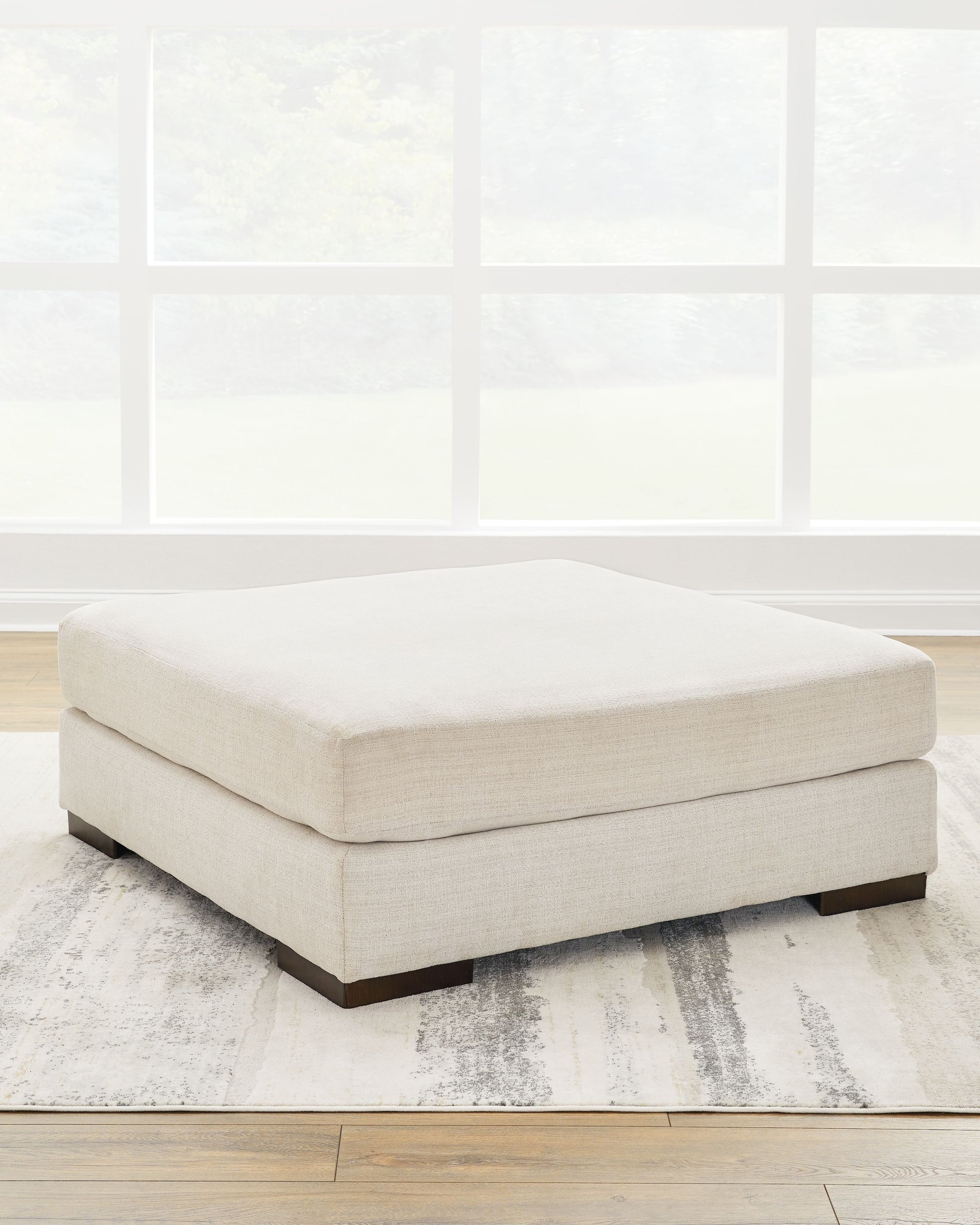 Ashley® Lyndeboro - Natural - Oversized Accent Ottoman | Meri Furniture