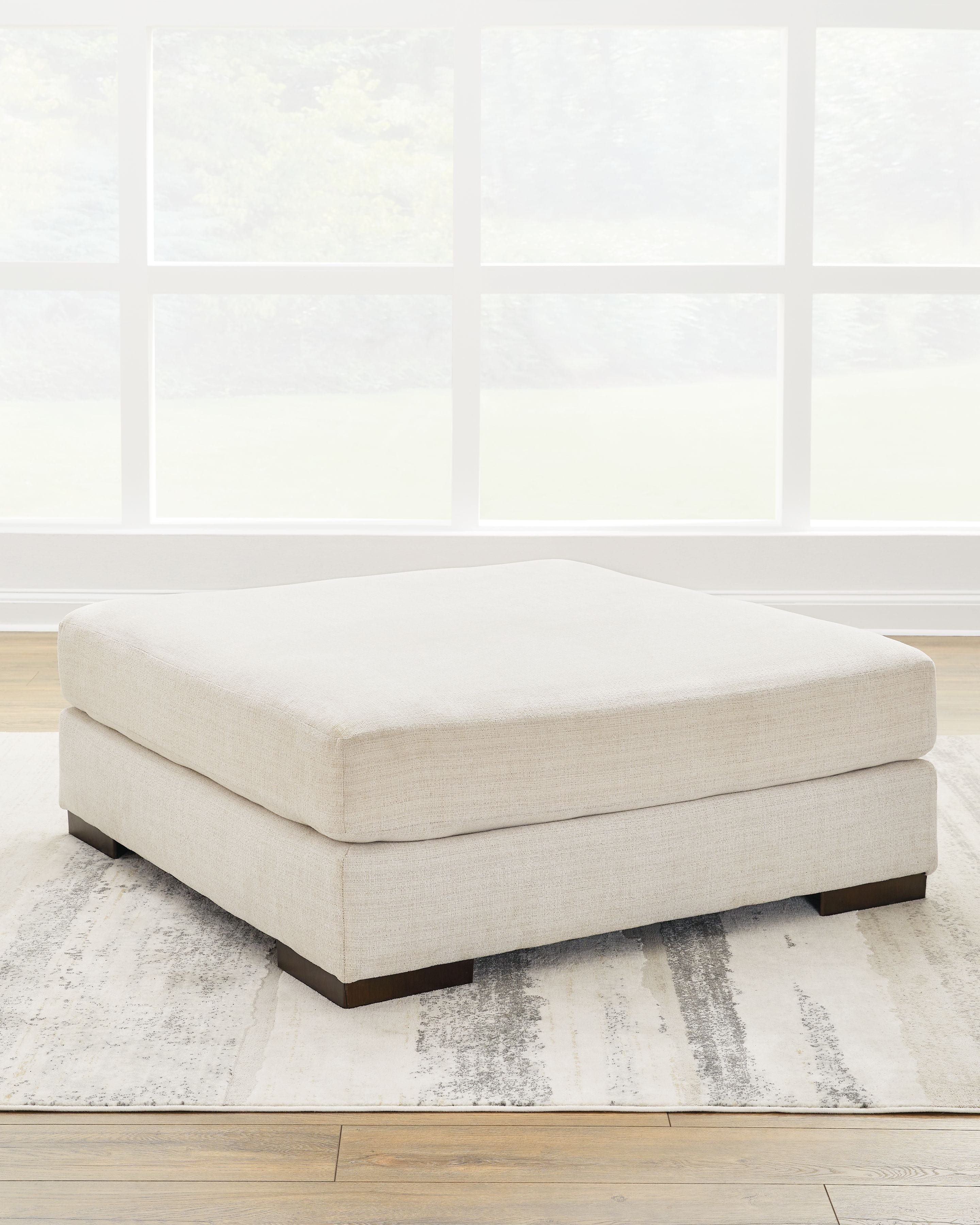 Ashley® Lyndeboro - Natural - Oversized Accent Ottoman | Meri Furniture