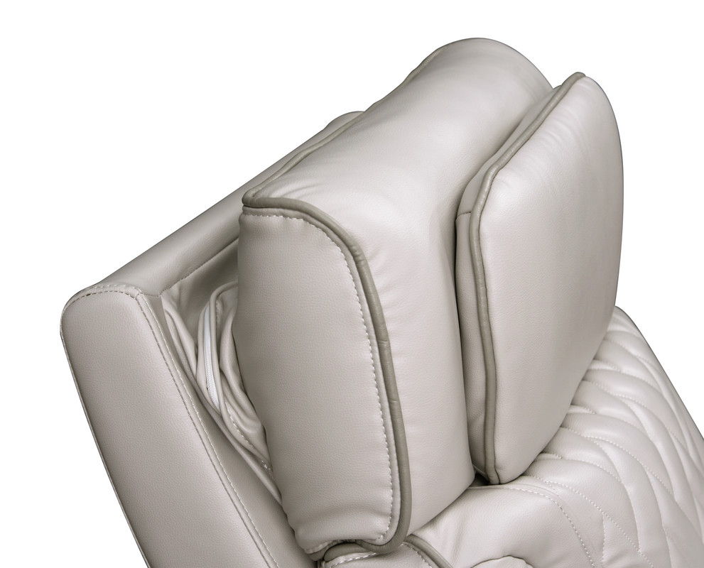 Jazz 37"W Ice Leather Aire Transformer Power Reclining Chair with Power Headrest, LED Lights, USB & USB-C Ports, Storage & Cupholders