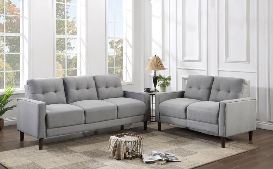 Coaster Fine Furniture Bowen - Upholstered Track Arm Tufted Sofa Set | Meri Furniture