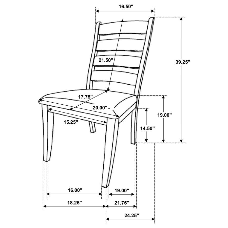 Danvers - 5 Piece Dining Table Set - Brown Oak And Beige