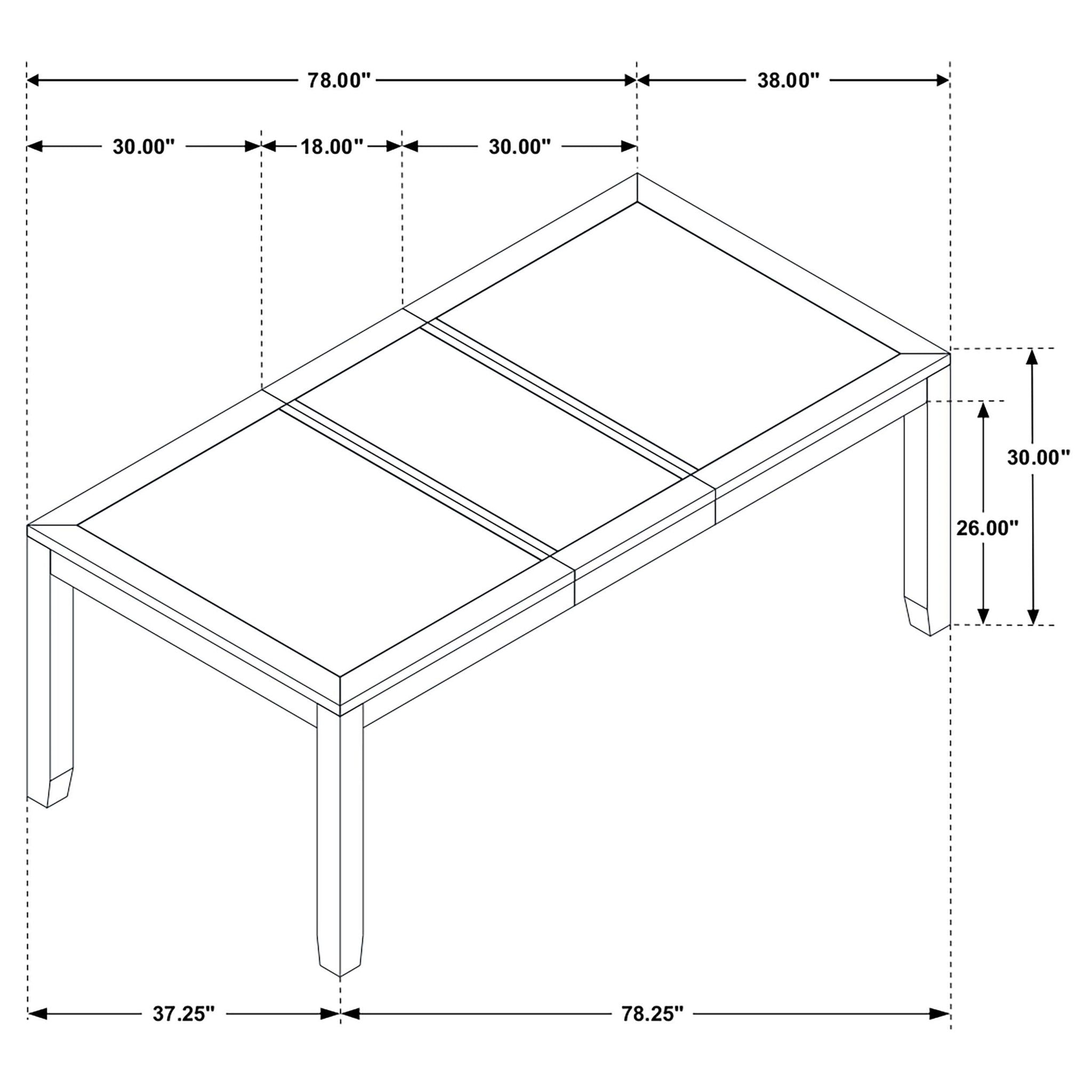 Elodie 5-piece Rectangular Extension Leaf Dining Set Black
