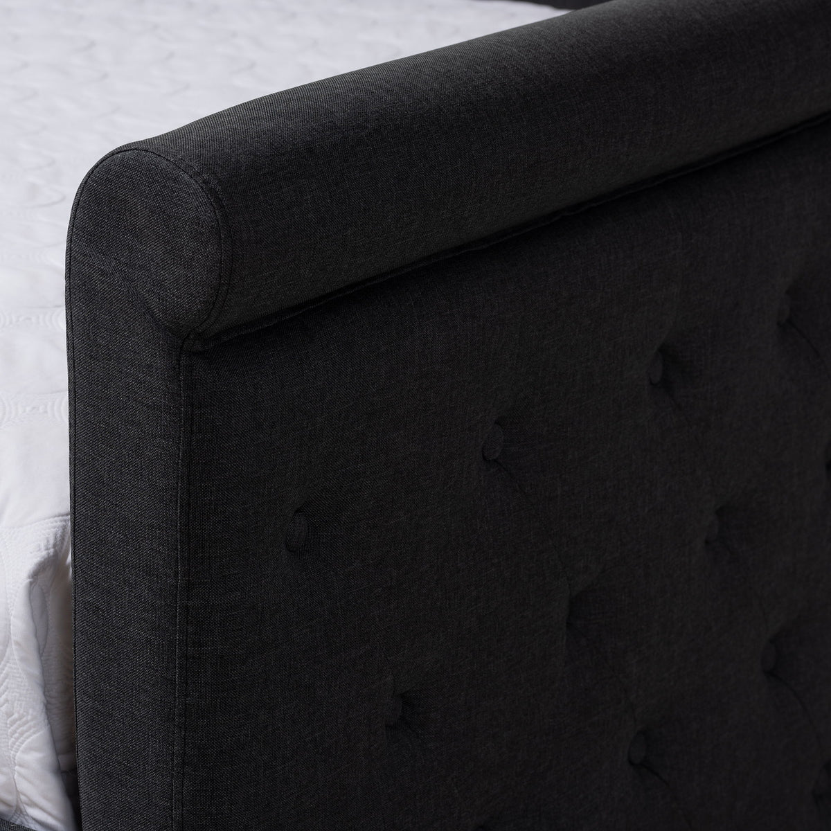 Alena Modern and Contemporary Dark Grey Fabric Upholstered Full Size Daybed with Trundle