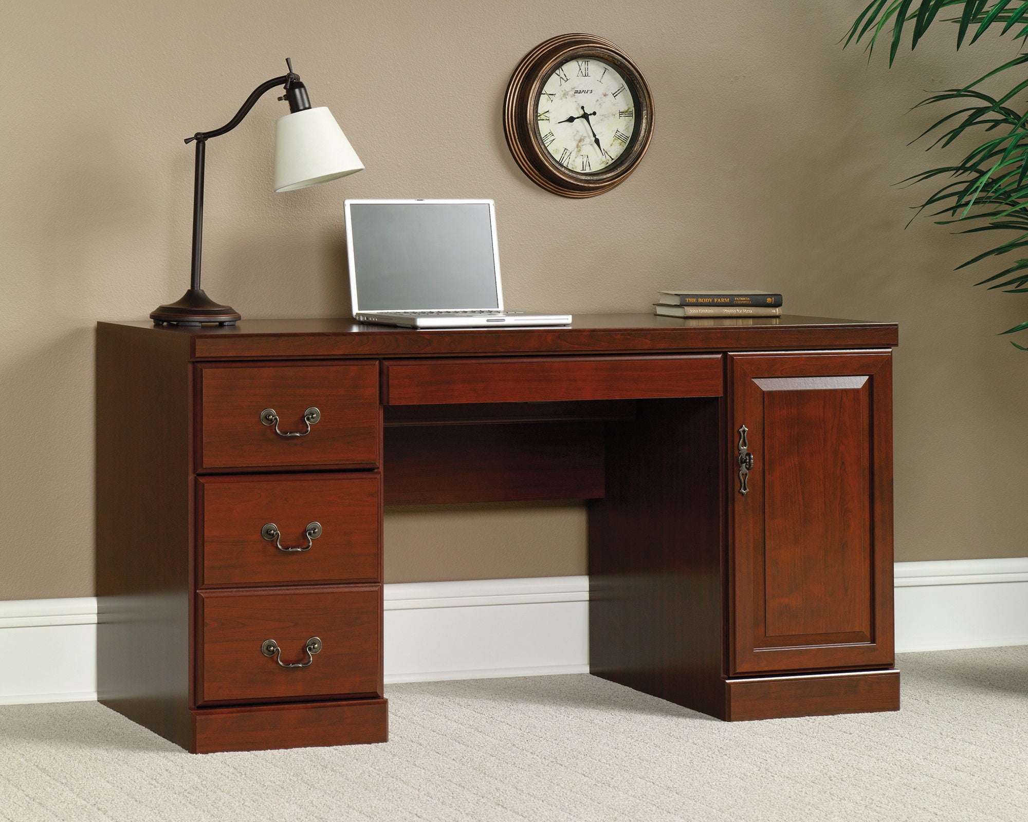 Computer Credenza in Classic Cherry