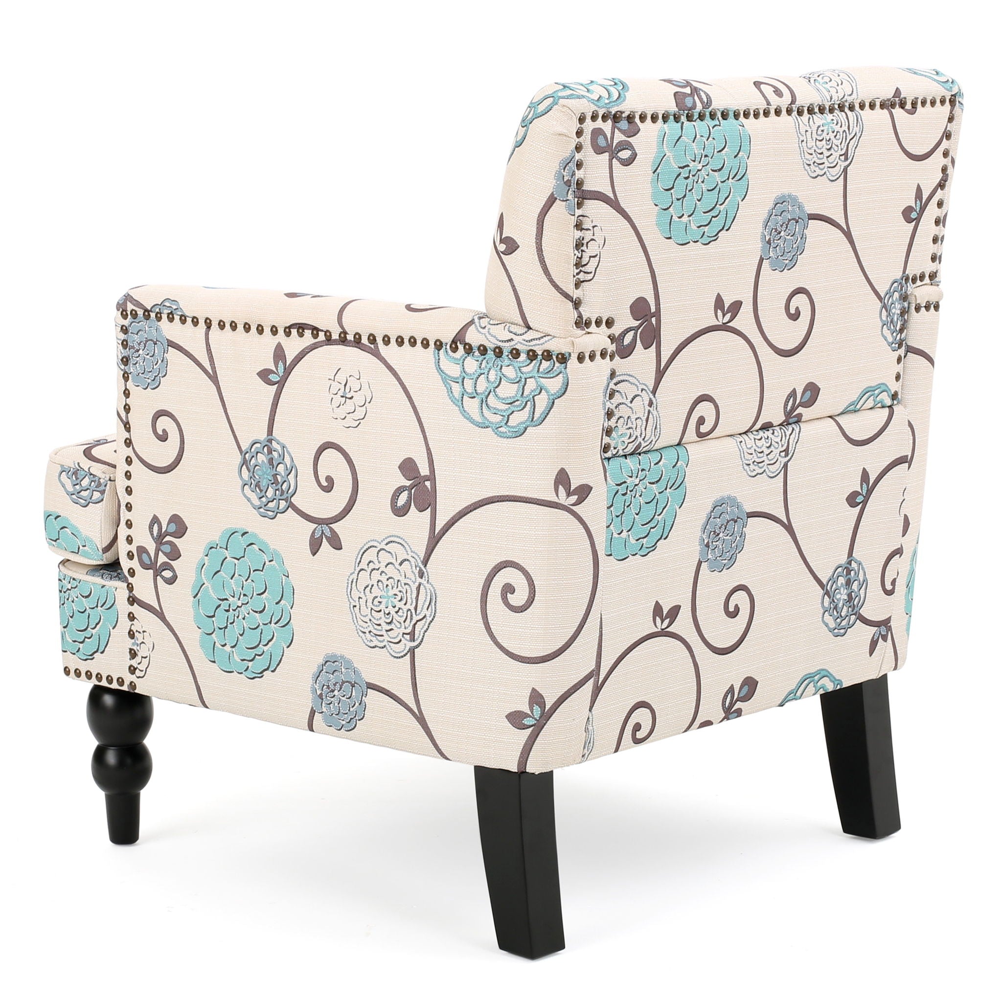 Vitality - Club Chair With Button Tufted Diamond Stitching And Turned Legs