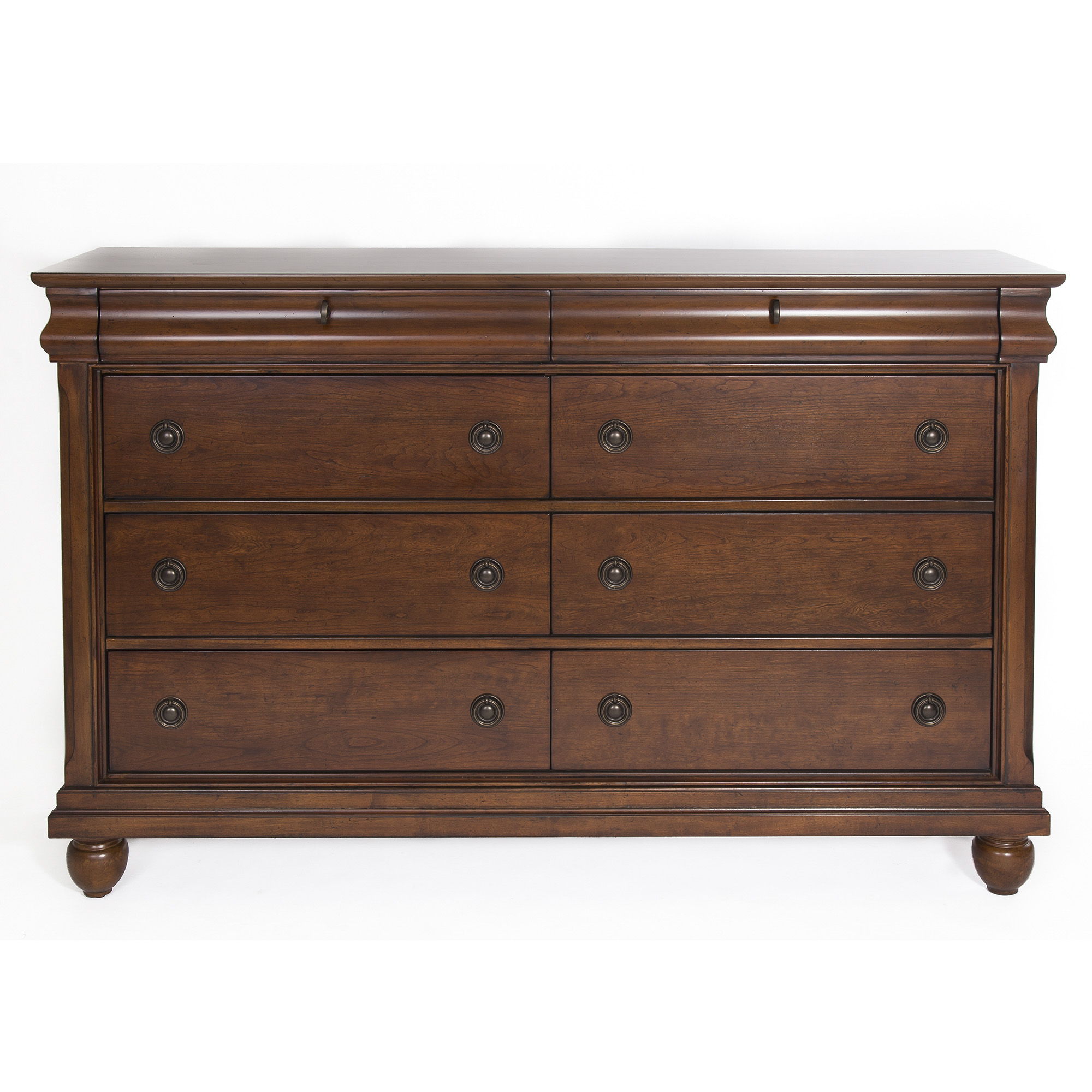 Liberty Furniture Rustic Traditions - 8 Drawer Dresser - Dark Brown | Meri Furniture