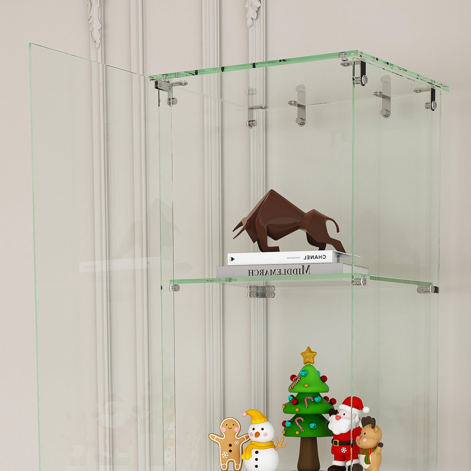 Premium 5 Tier Glass Display Case With 5 Dynamic LED Modes
