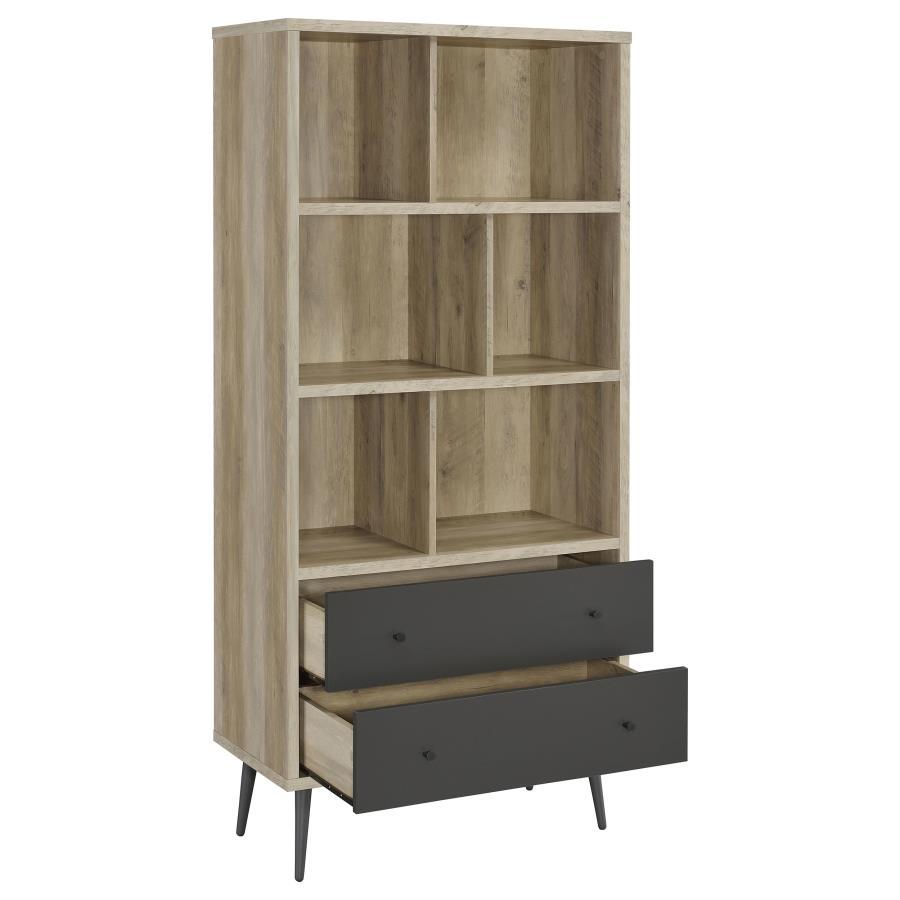 Coaster Fine Furniture Maeve - 3-Shelf Bookcase With Drawers - Distressed Pine | Meri Furniture