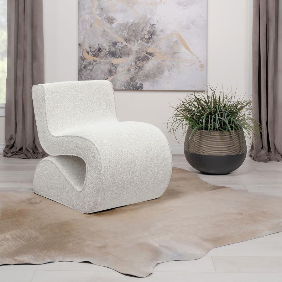 Coaster Fine Furniture Ronea - Boucle Upholstered Armless Curved Chair | Meri Furniture