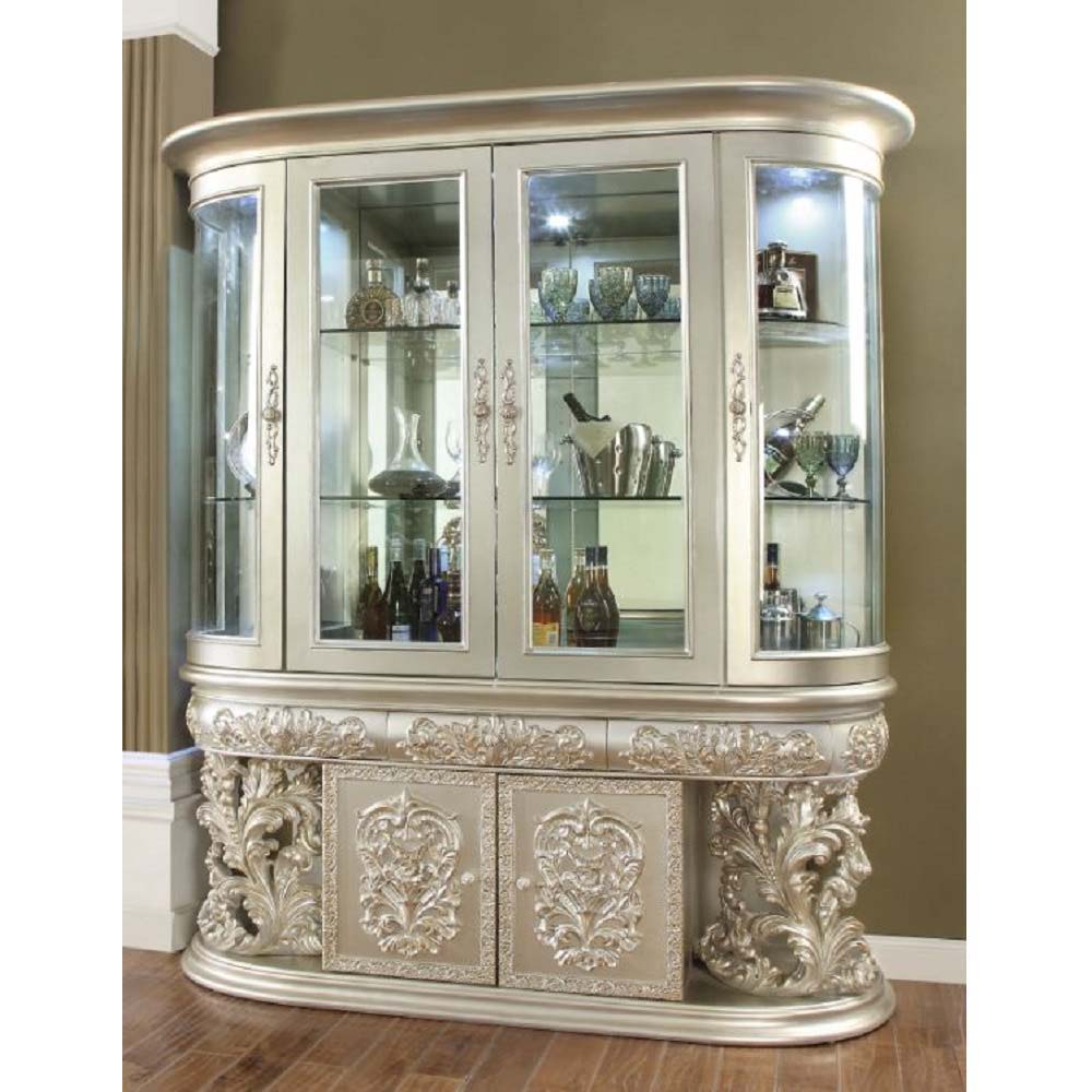 ACME Sandoval - Curio - Champagne Finish | Meri Furniture