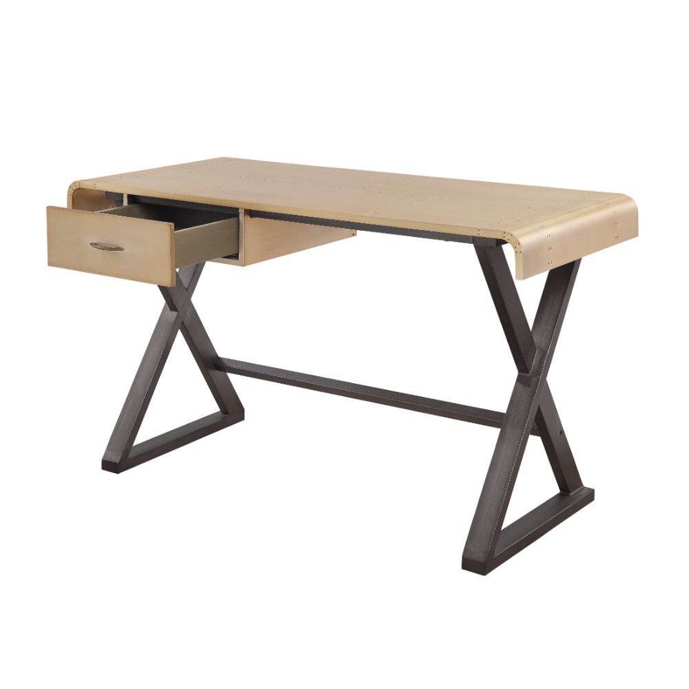 ACME Danton - Desk - Gold Aluminum | Meri Furniture