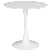 Coaster Fine Furniture Arkell - Round Faux Marble Top Dining Table | Meri Furniture