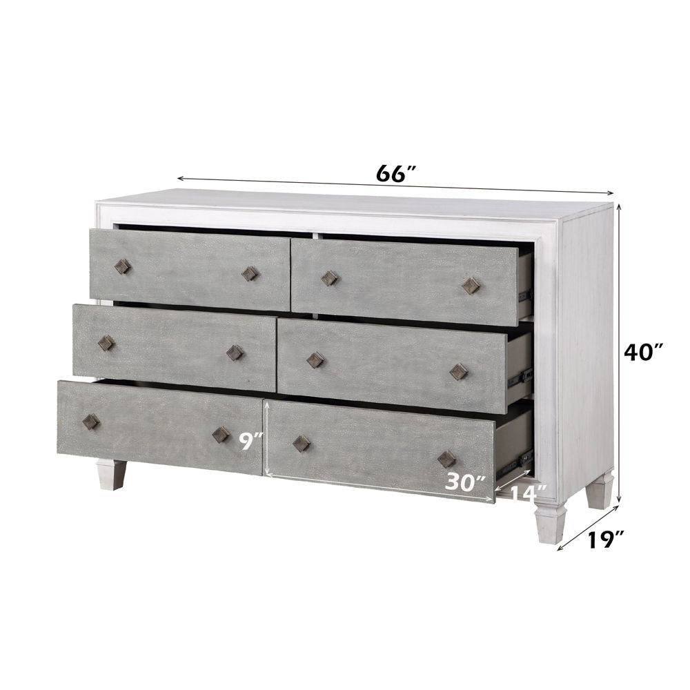 Katia - Dresser - Rustic Gray & Weathered White