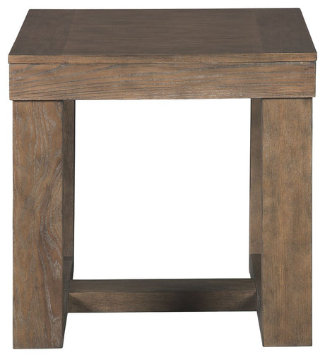 Ashley Furniture Cariton - Gray - Square End Table | Meri Furniture