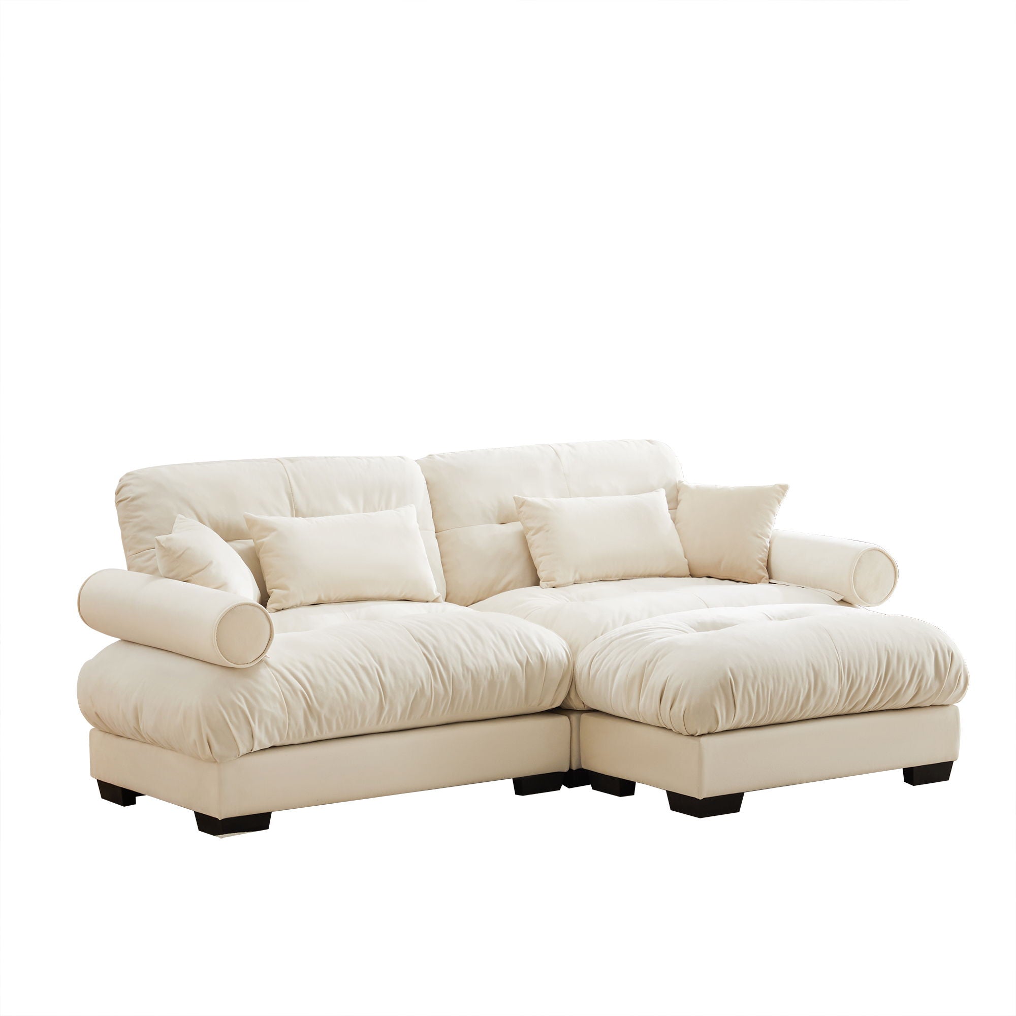 Super Comfort Oversized Modular Sectional Sofa With Movable Ottoman