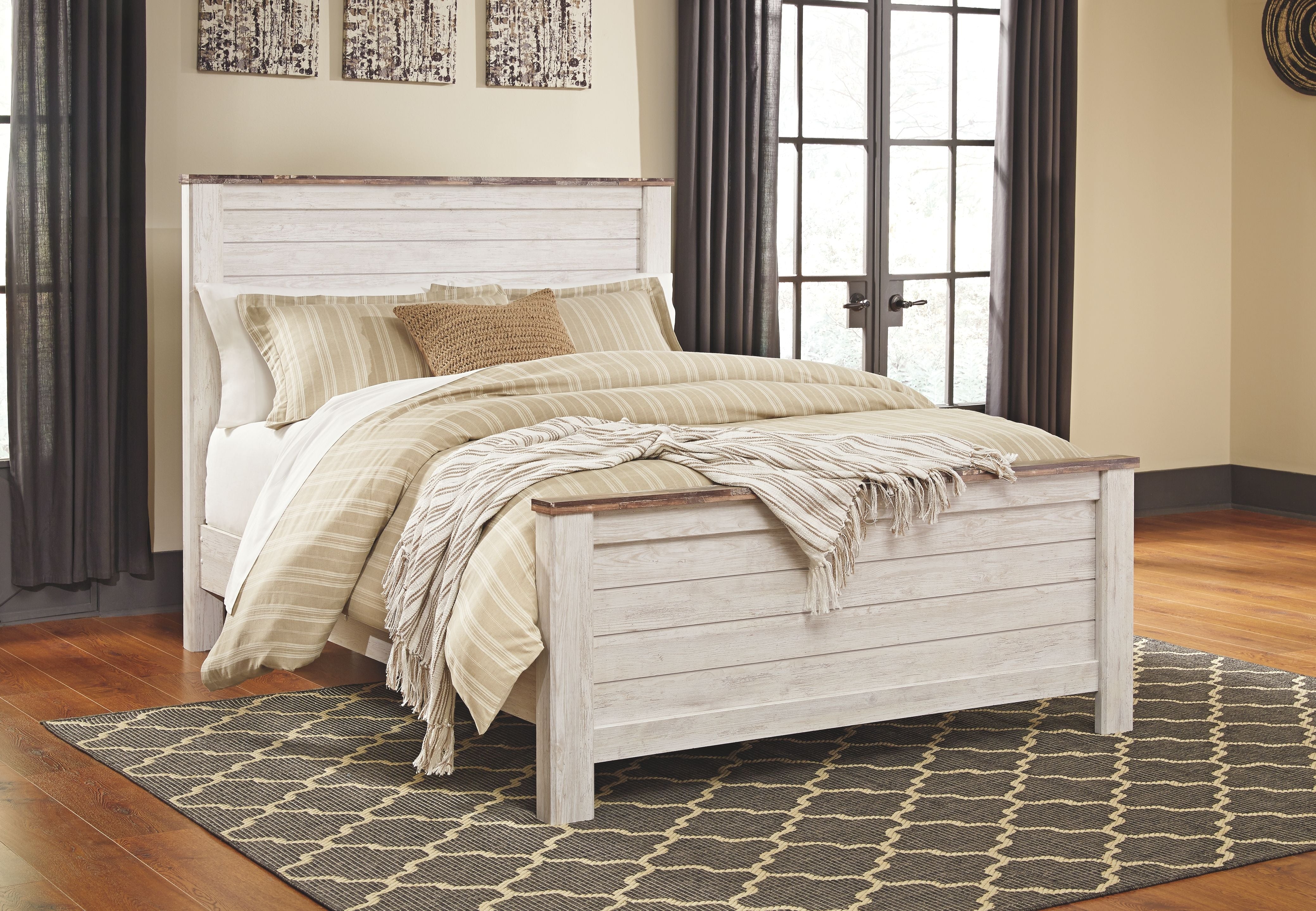 Signature Design by Ashley® Willowton - Panel Bed | Meri Furniture