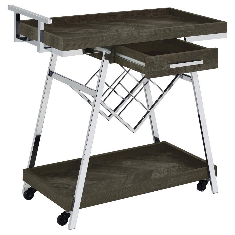 Coaster Fine Furniture Kinney - 1-Drawer Engineered Wood Bar Cart | Meri Furniture