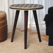 Inlay - Bone Tripod Stool - Honey Caramel