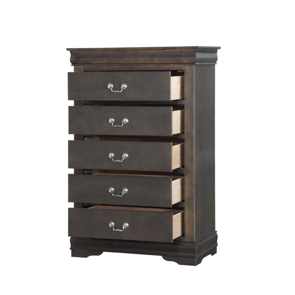 ACME Bring casual elegance into your home with the Louis Phillipe chest. This chest is a piece that offers any bedroom a sophisticated look. | Meri Furniture