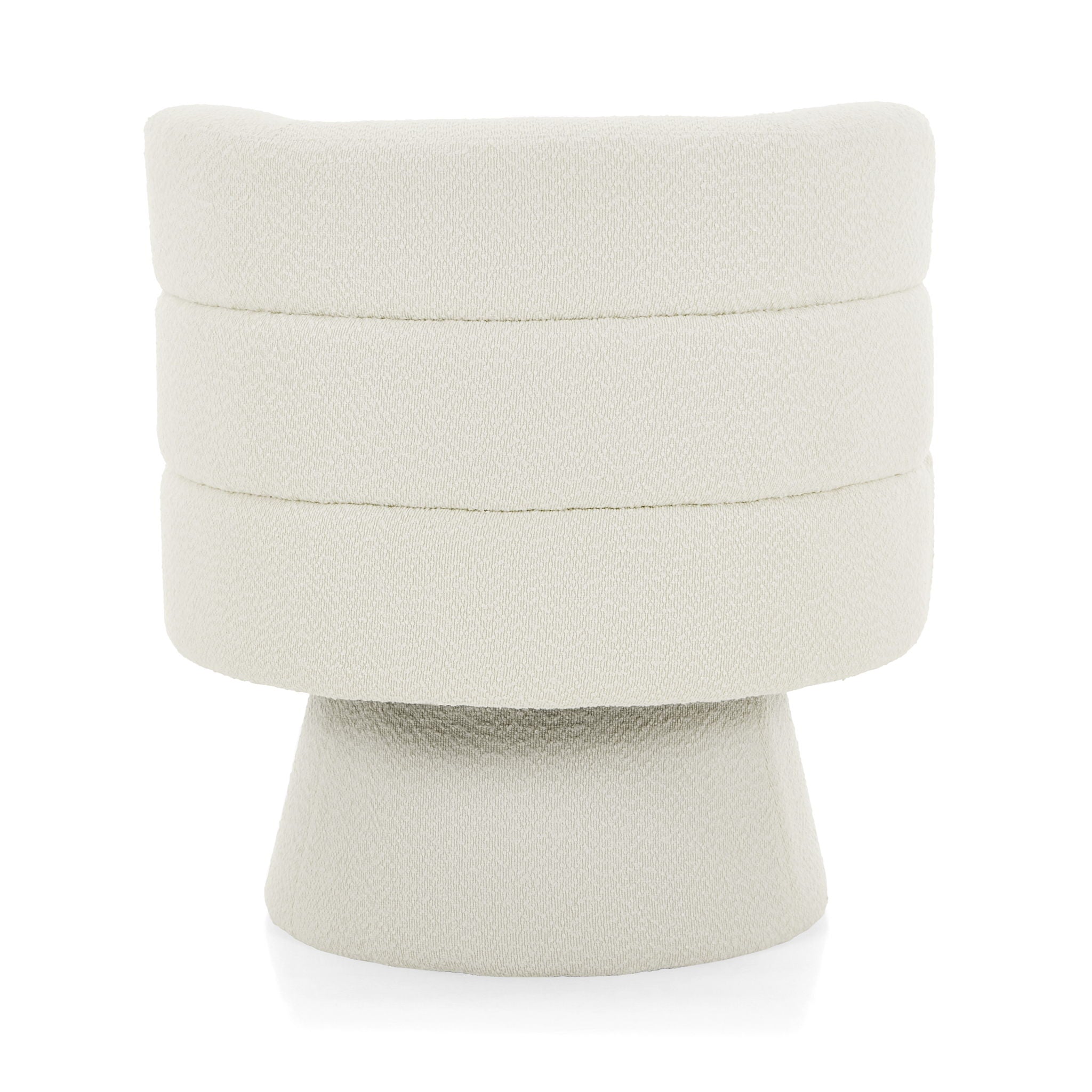 Swivel Accent Chair, 360° Rotating Design With Ergonomic Support For Living Room, Bedroom & Home Office - Cream White