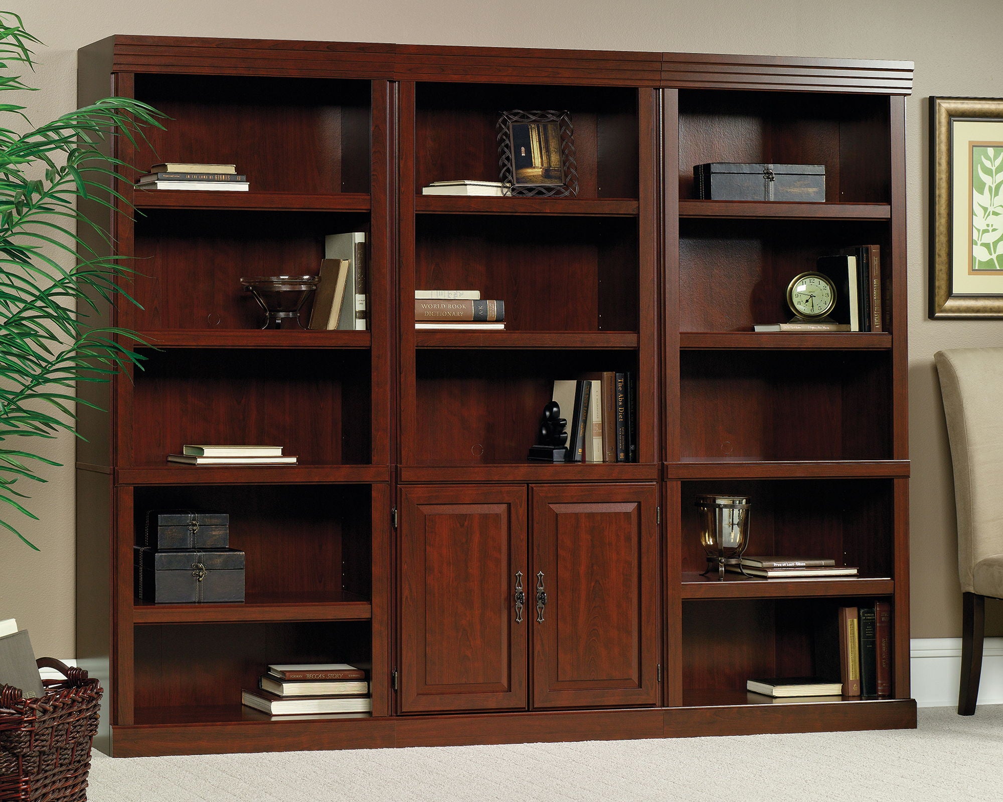 Heritage Hill 5-Shelf Bookcase Library Classic Cherry