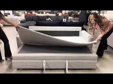 Connie - Sofa With Sleeper - Gray Boucle