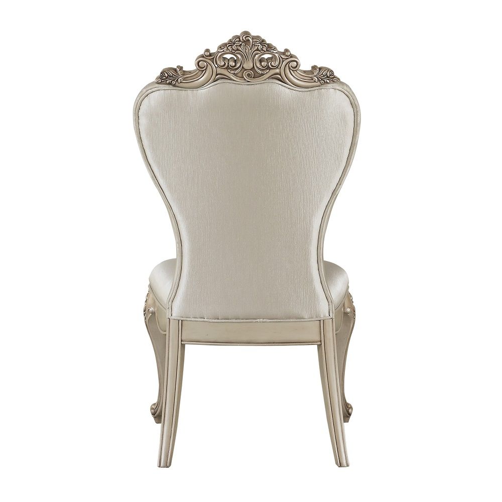 Gorsedd - Side Chair Set of 2) - Cream Fabric & Golden Ivory