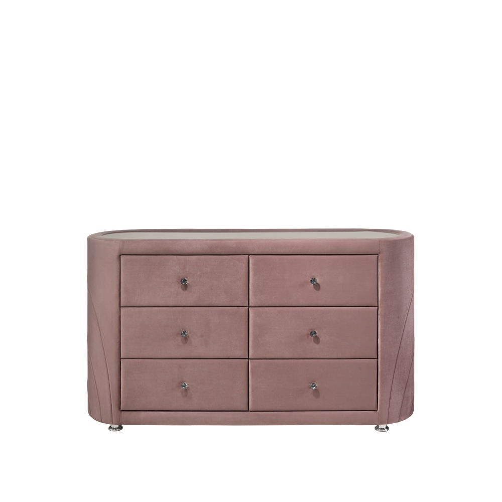 ACME Salonia - Dresser - Pink Velvet | Meri Furniture
