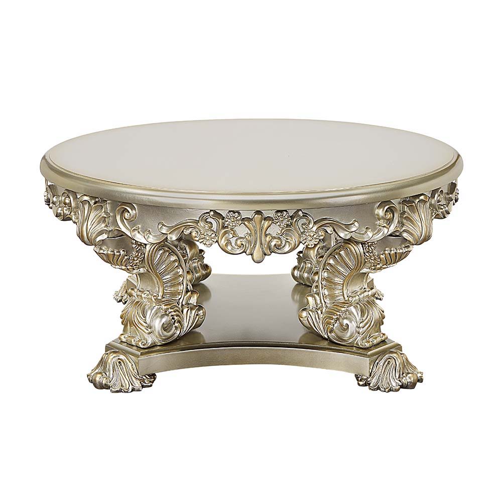 ACME Sorina - Coffee Table - Antique Gold Finish | Meri Furniture