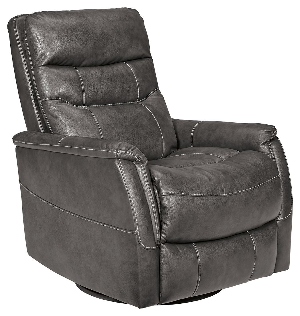 Ashley Furniture Riptyme - Quarry - Swivel Glider Recliner | Meri Furniture