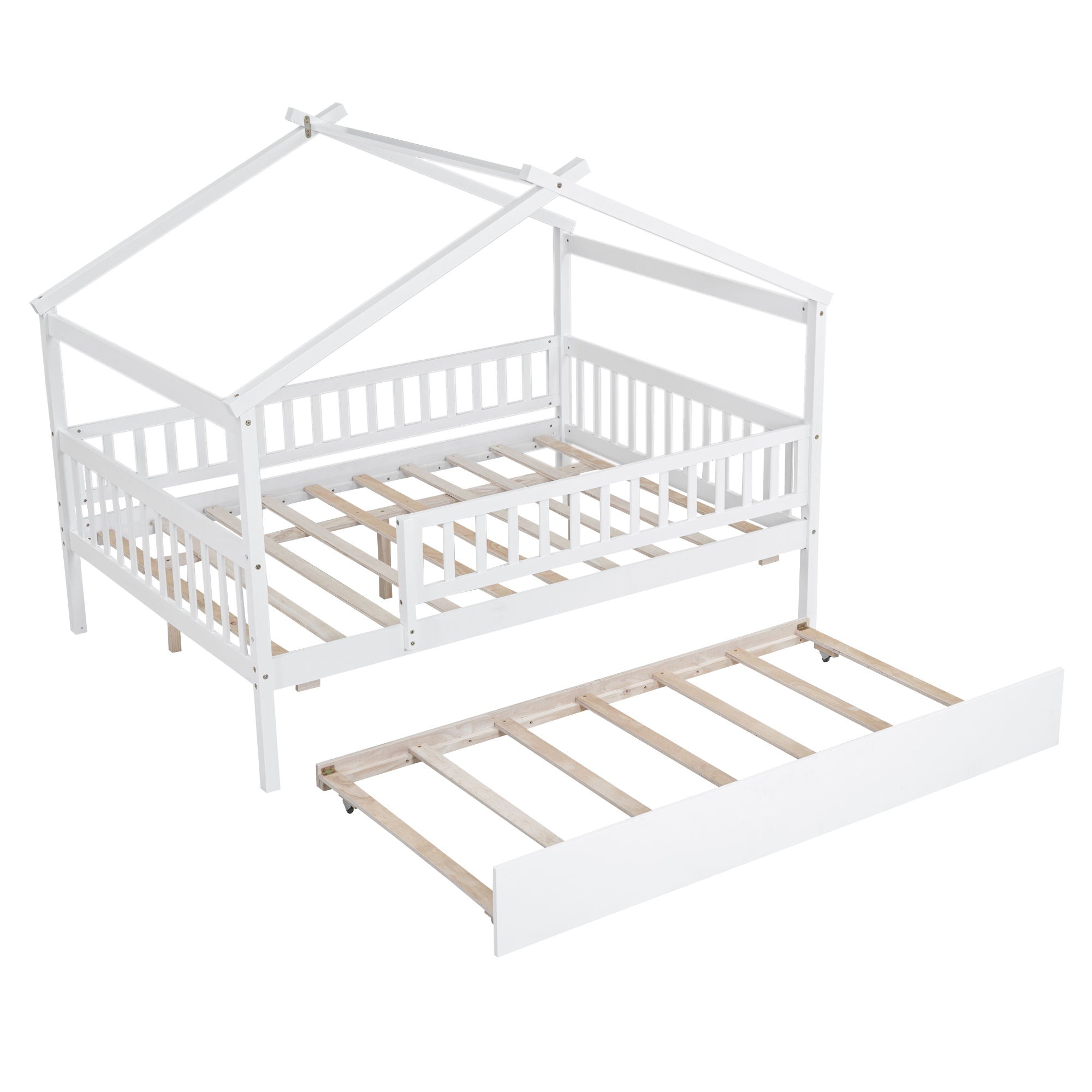 Creativity House Bed With Twin Size Trundle