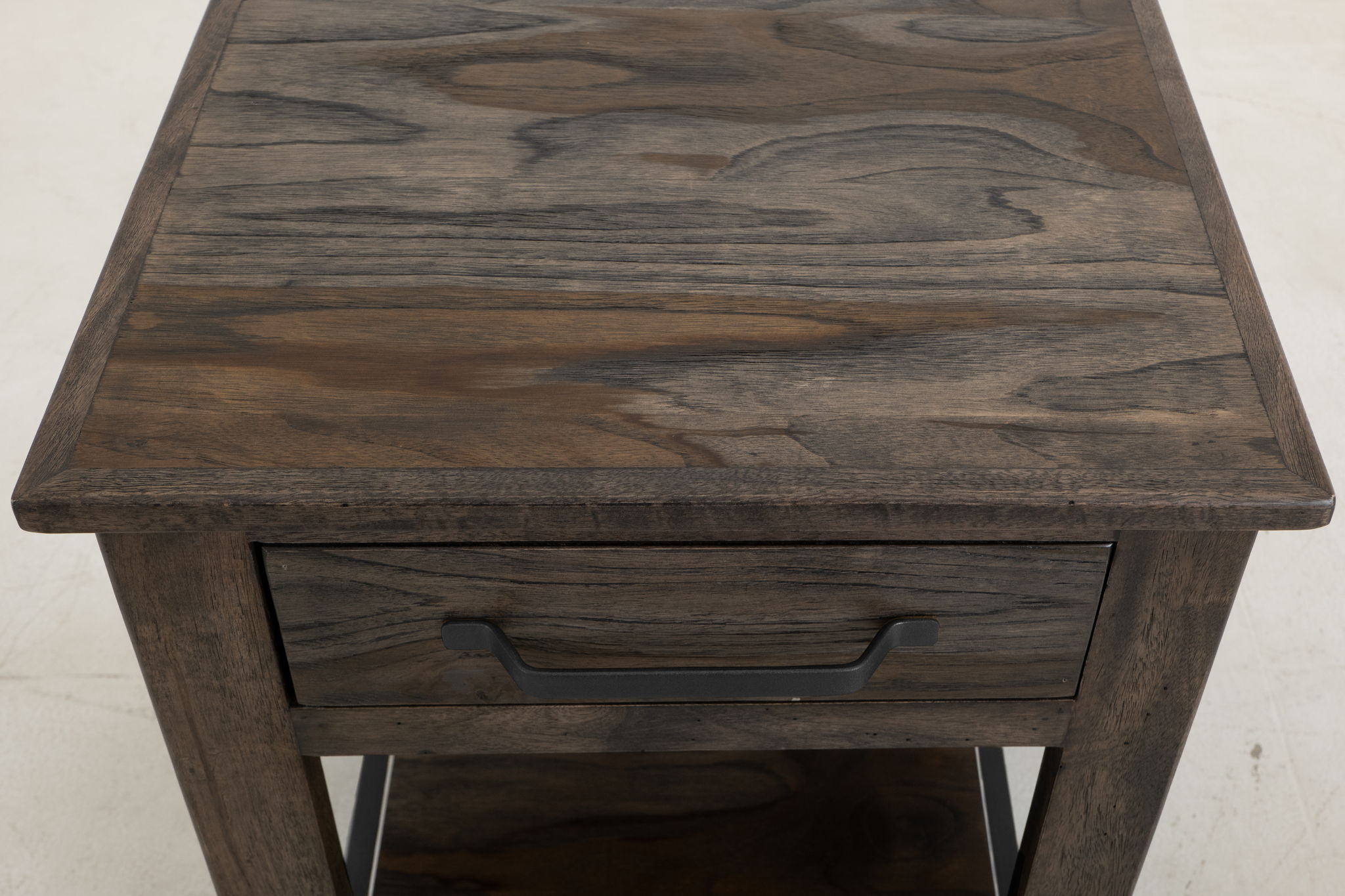 Teak - End Table - Oil Black