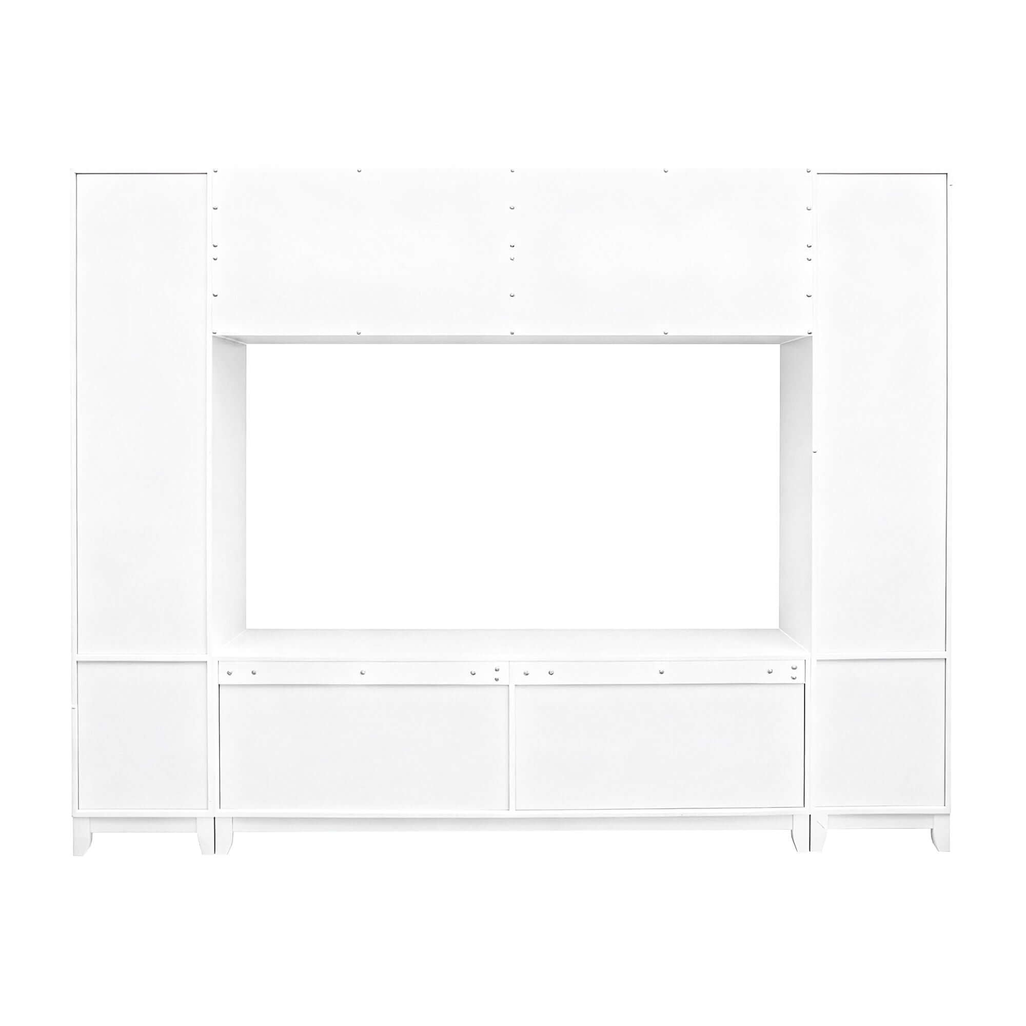 Wall Unit Modern Entertainment Center With Glass Doors