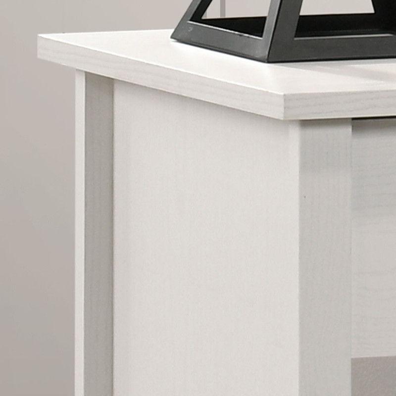 Celeste 20"W White 1-Drawer Nightstand Bedside Table