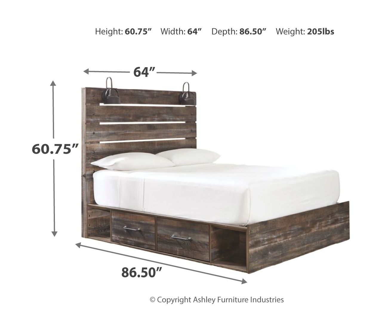 Signature Design by Ashley® Drystan - Panel Bed | Meri Furniture
