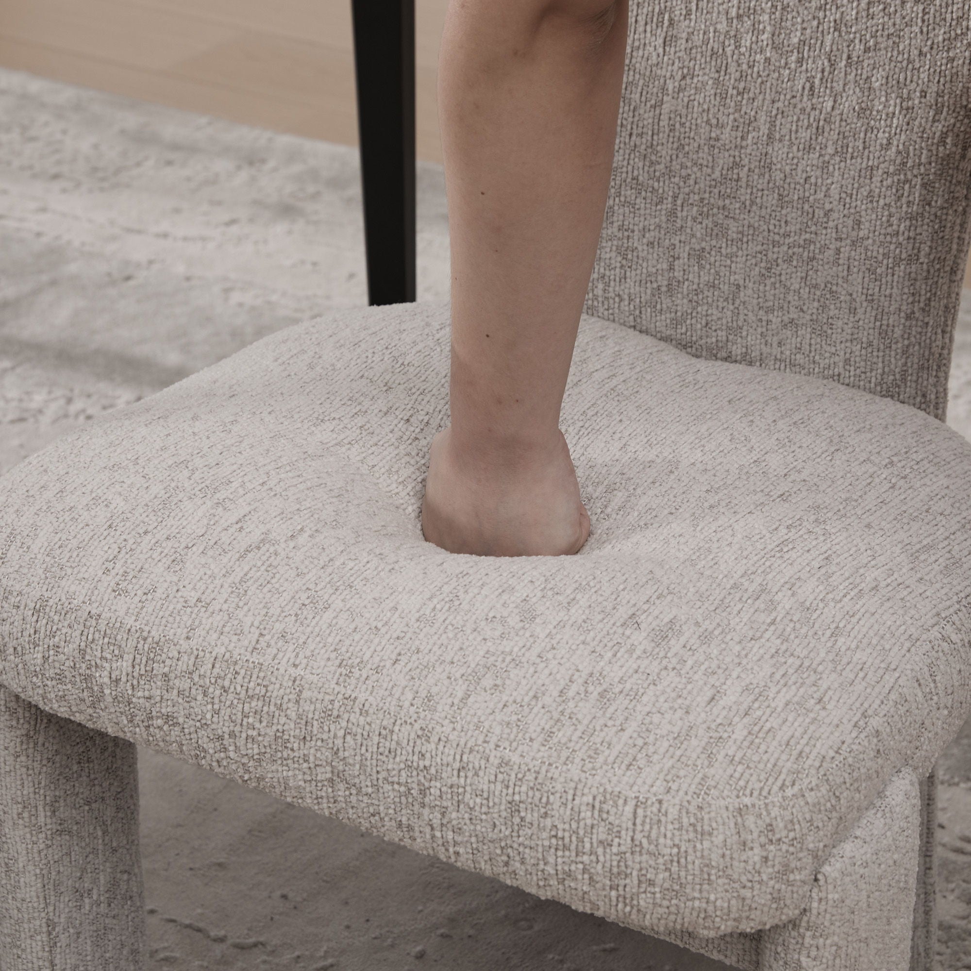 Armless Curved Back Accent Chairs