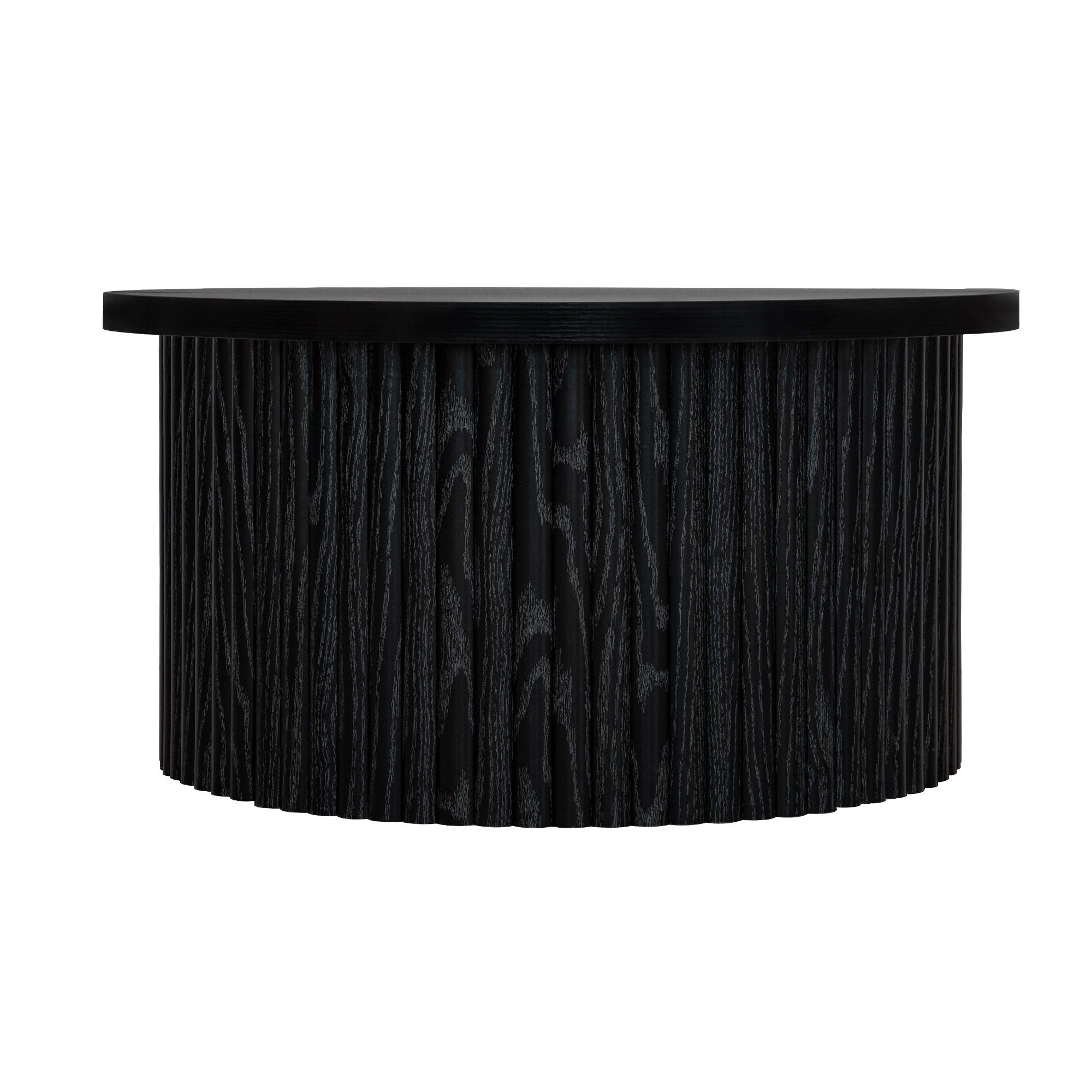 Coffee Table, Round Coffee Table, Modern Side Tables Accent End Table For Living Room, Apartment - Black