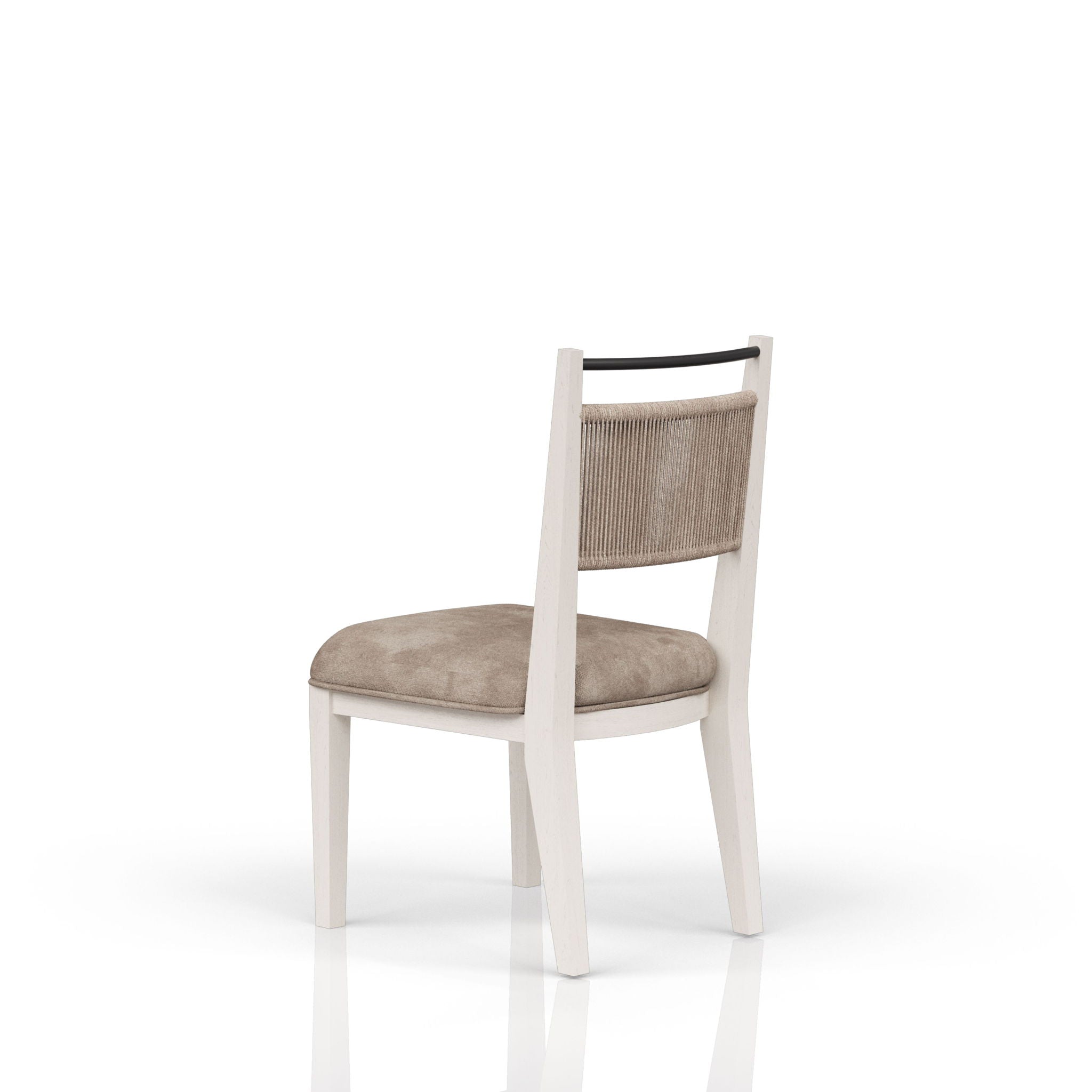 Rope Back Chair - Beige / Carmel